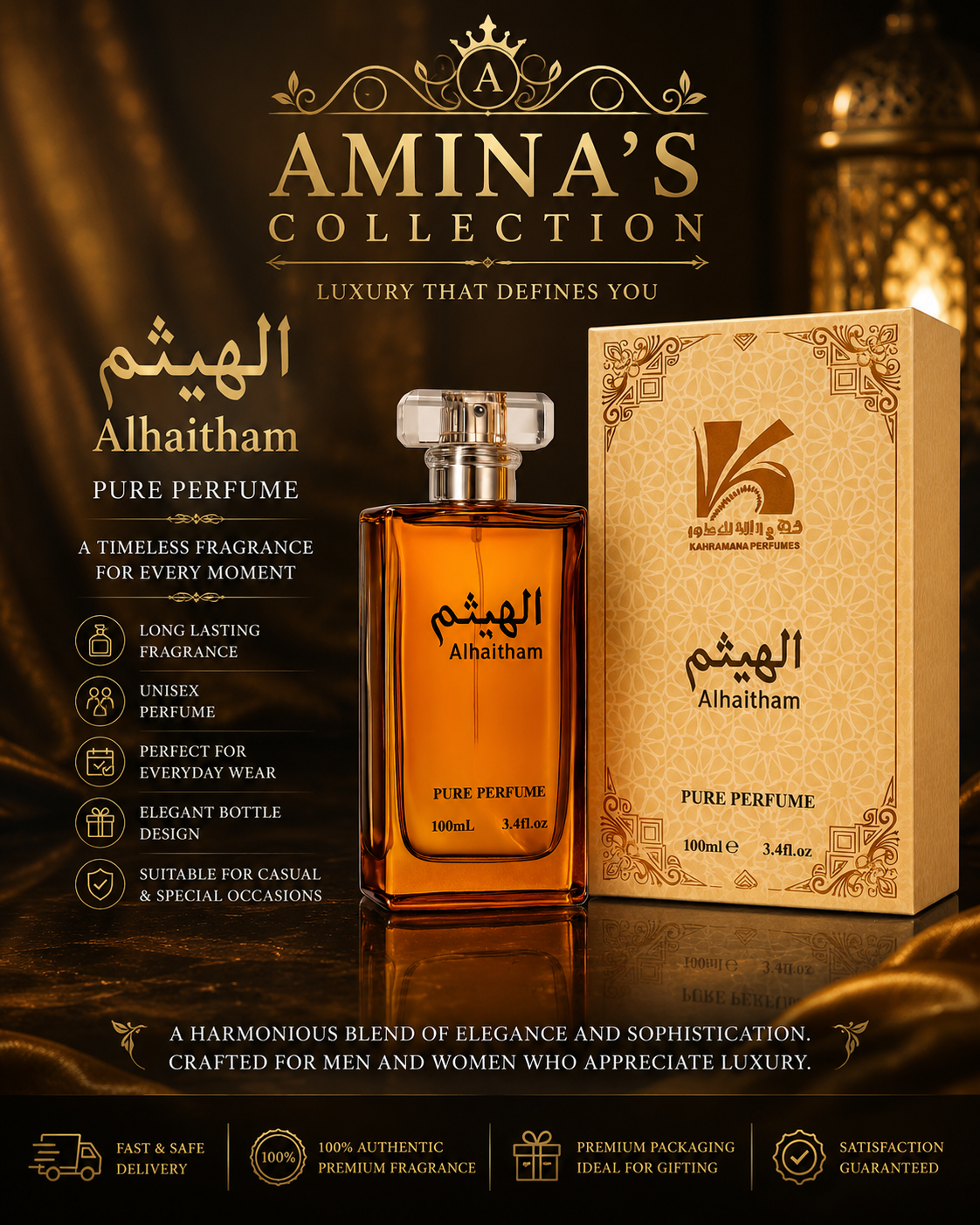 Al Haitham Premium Long Lasting Unisex Perfume 100ml