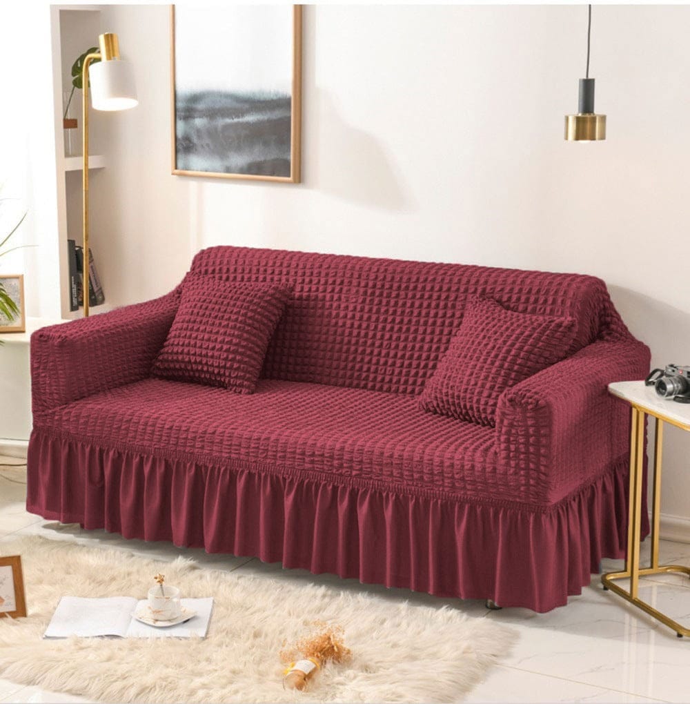 Amina’s Collection Presents Premium Persian Style Jersey Sofa Fitted Covers – Luxury Stretchable Bubble Design for All Sofa Sizes