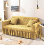 Amina’s Collection Presents Premium Persian Style Jersey Sofa Fitted Covers – Luxury Stretchable Bubble Design for All Sofa Sizes