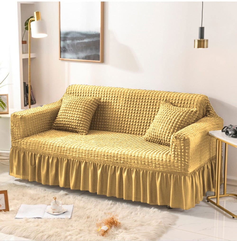 Amina’s Collection Presents Premium Persian Style Jersey Sofa Fitted Covers – Luxury Stretchable Bubble Design for All Sofa Sizes