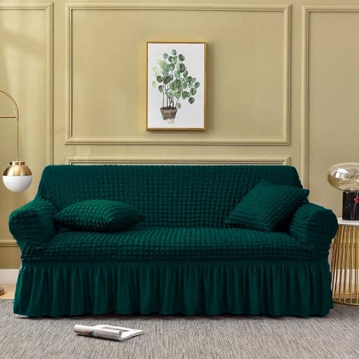 Amina’s Collection Presents Premium Persian Style Jersey Sofa Fitted Covers – Luxury Stretchable Bubble Design for All Sofa Sizes