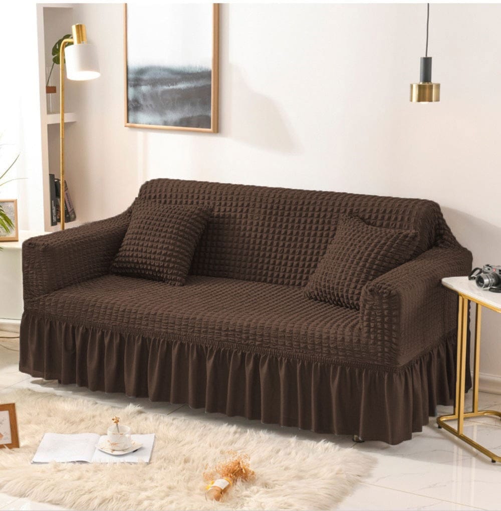 Amina’s Collection Presents Premium Persian Style Jersey Sofa Fitted Covers – Luxury Stretchable Bubble Design for All Sofa Sizes