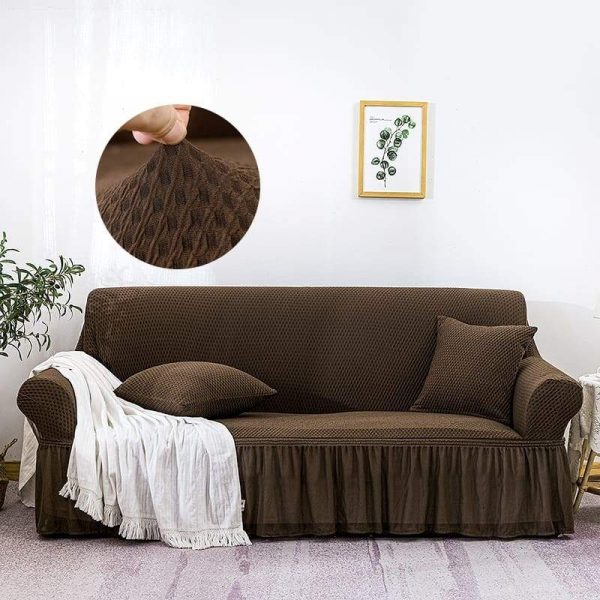 Amina's Collection Presents Premium Turkish Style Mesh Sofa Fitted Covers – Elegant Stretchable Protection for All Sofa Sizes