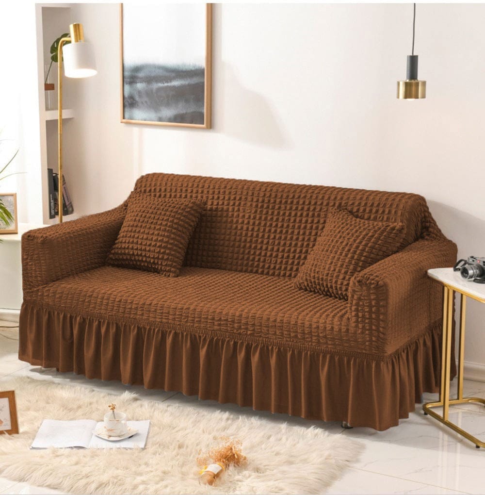 Amina’s Collection Presents Premium Persian Style Jersey Sofa Fitted Covers – Luxury Stretchable Bubble Design for All Sofa Sizes