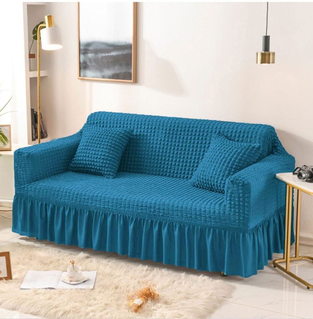 Amina’s Collection Presents Premium Persian Style Jersey Sofa Fitted Covers – Luxury Stretchable Bubble Design for All Sofa Sizes