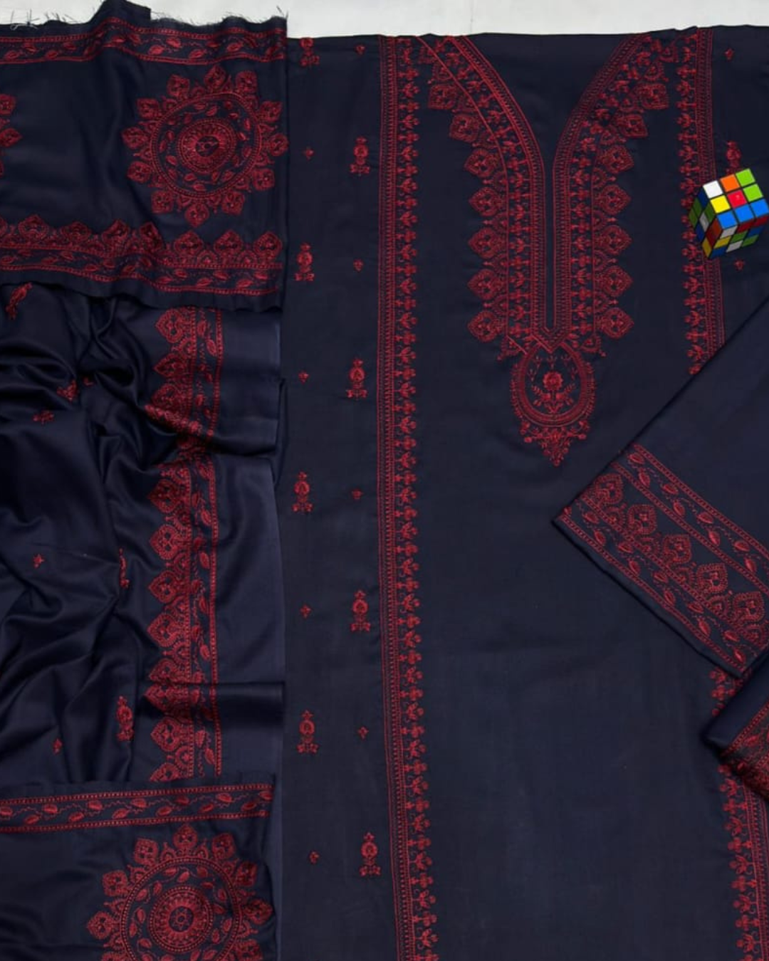 Aneels Luxury Embroidered Dhanak Suit Winter 2026 | Amina's Collection