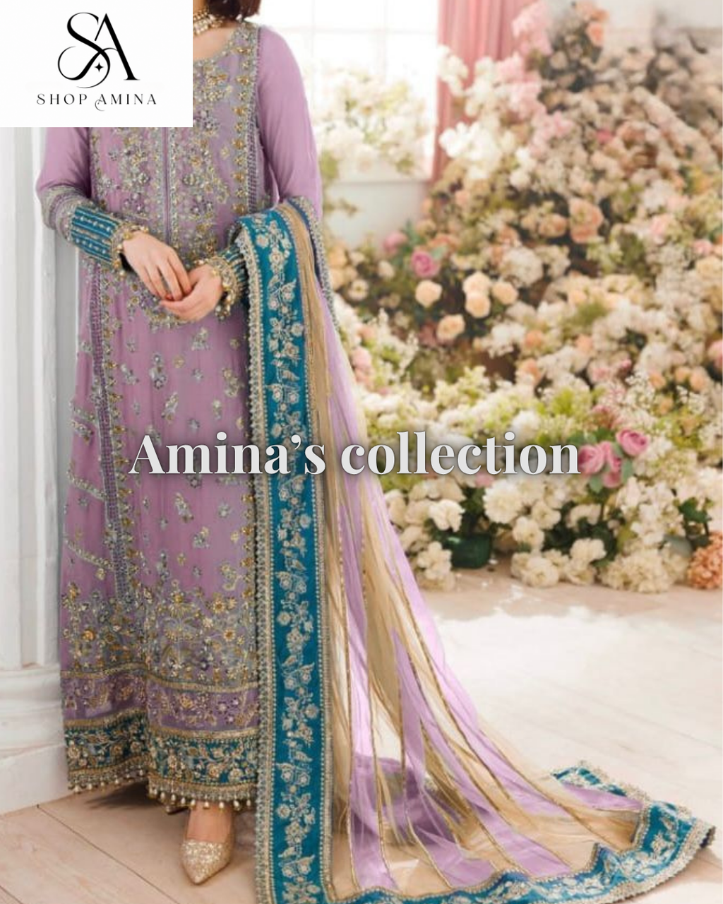 CHARIZMA Embroidered Chiffon wedding!Amina's collection