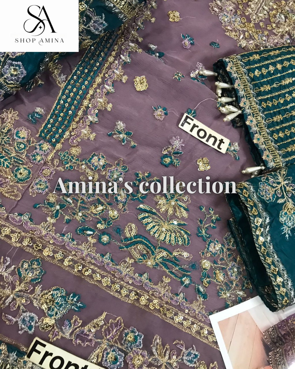 CHARIZMA Embroidered Chiffon wedding!Amina's collection