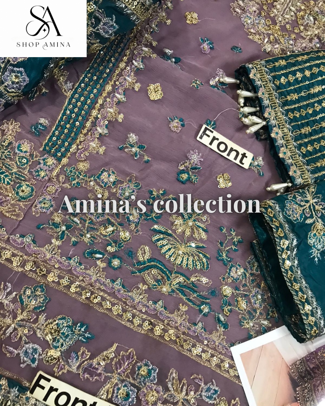 CHARIZMA Embroidered Chiffon wedding!Amina's collection