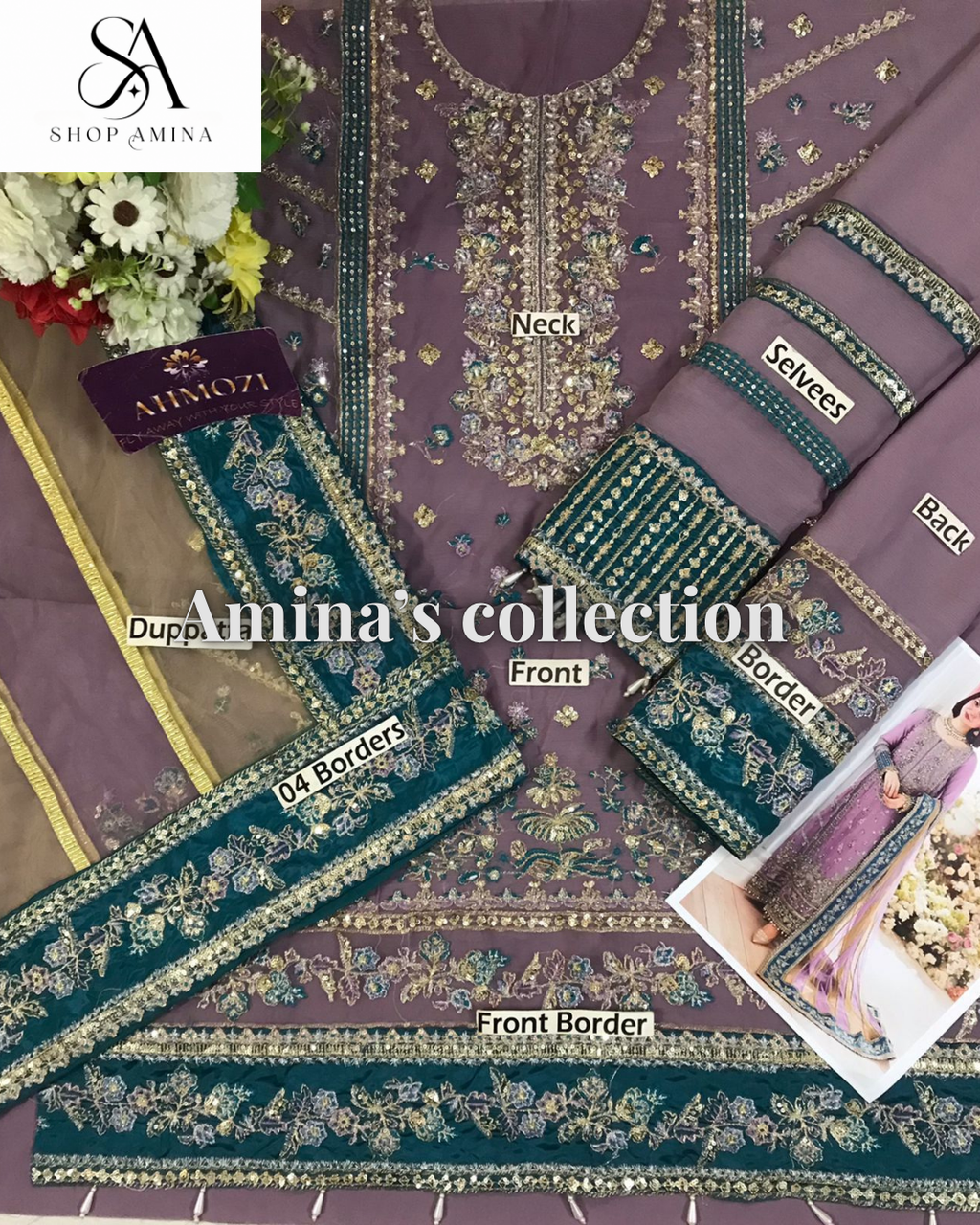 CHARIZMA Embroidered Chiffon wedding!Amina's collection