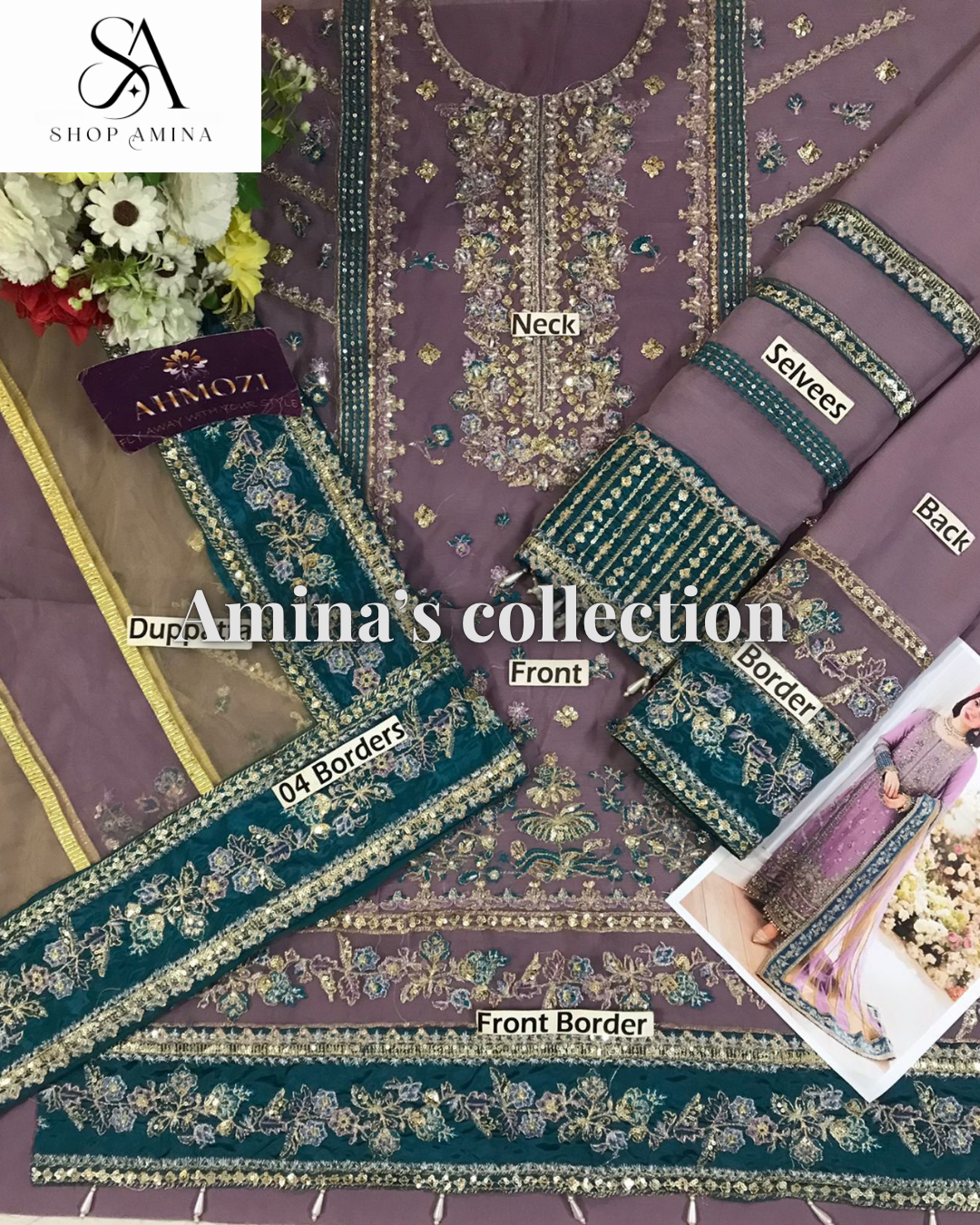 CHARIZMA Embroidered Chiffon wedding!Amina's collection