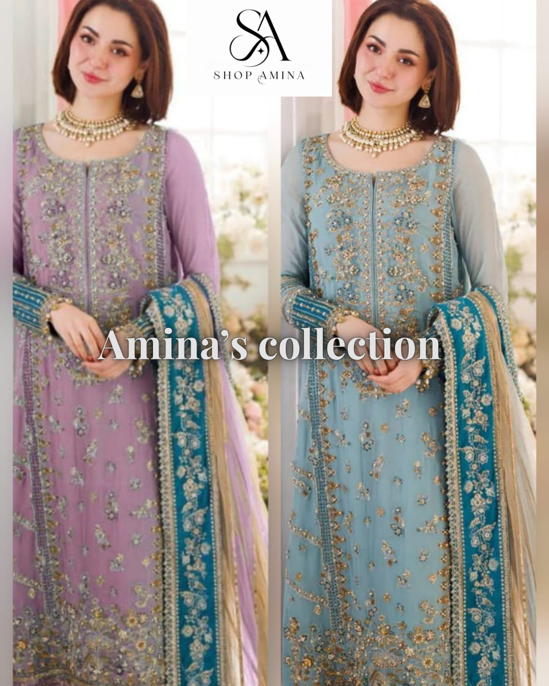CHARIZMA Embroidered Chiffon wedding!Amina's collection