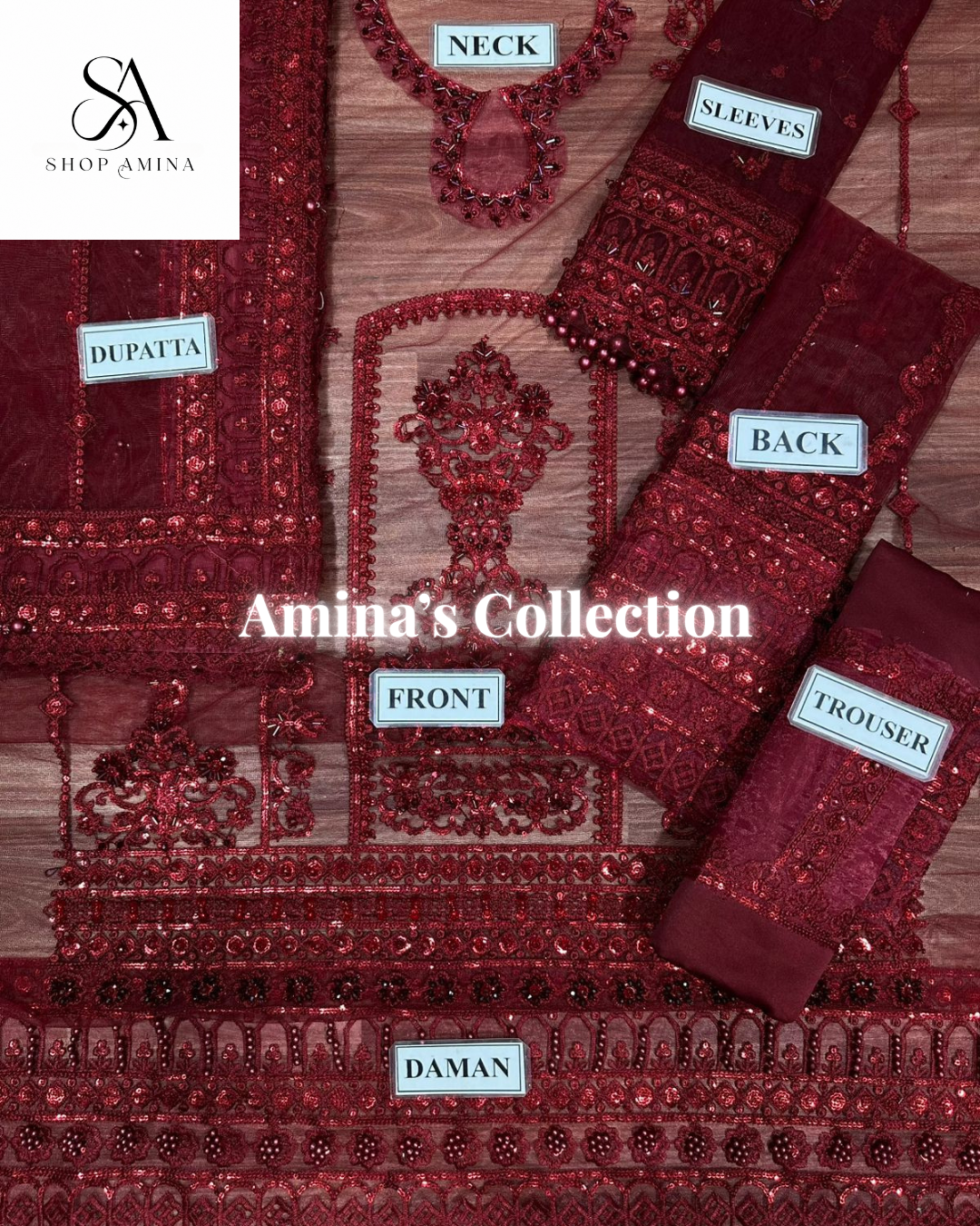 MUSHQ Wedding Edition Heavy Embroidered Net Suit!Amina's collection