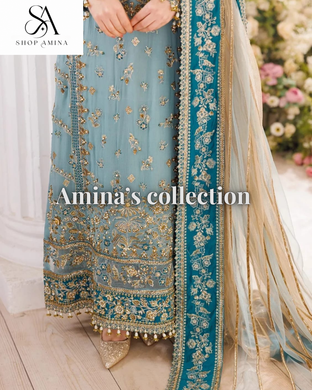 CHARIZMA Embroidered Chiffon wedding!Amina's collection