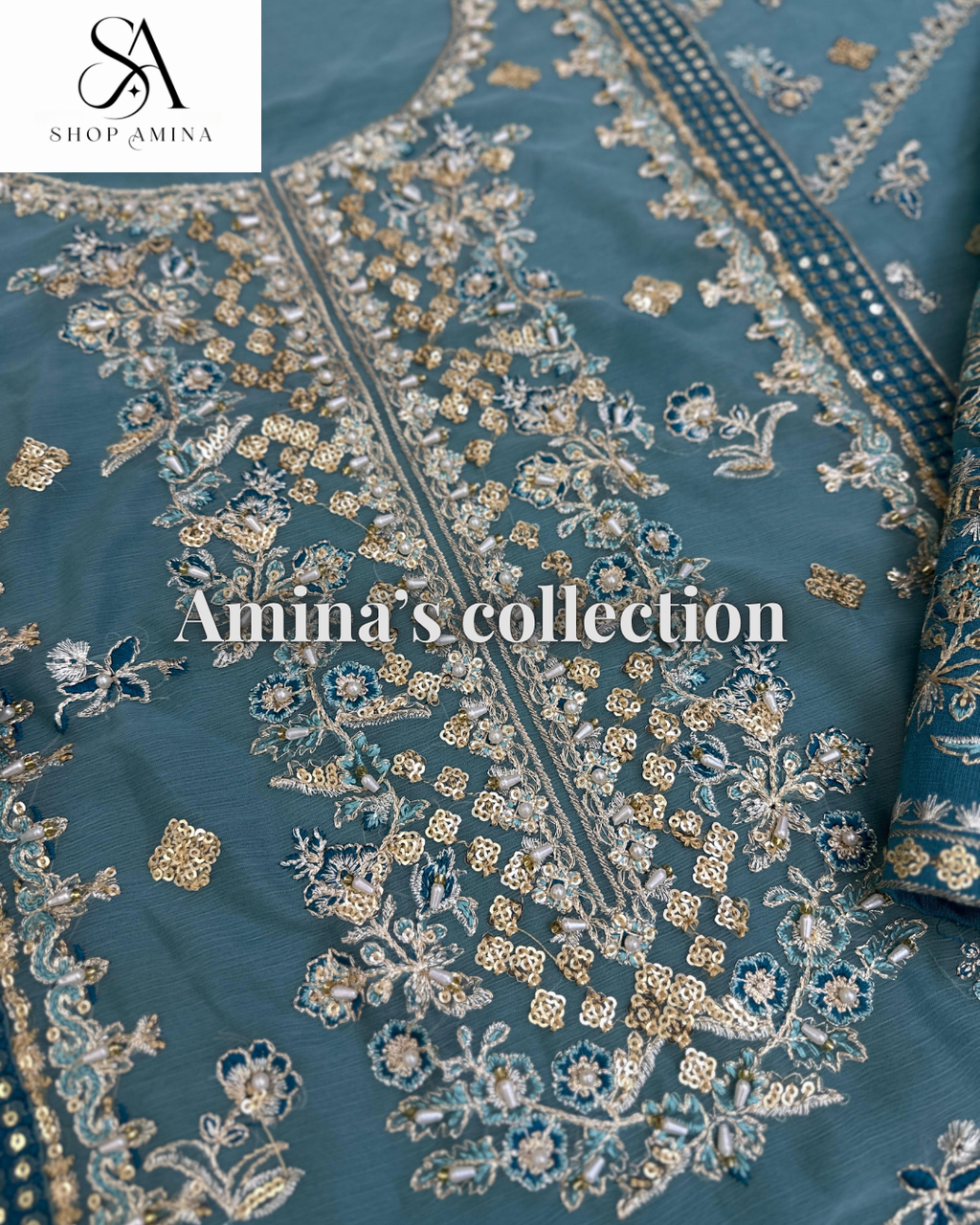 CHARIZMA Embroidered Chiffon wedding!Amina's collection