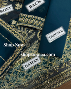 ASIM JOFA Sequin Chiffon Malai Trouser!Amina's Collection