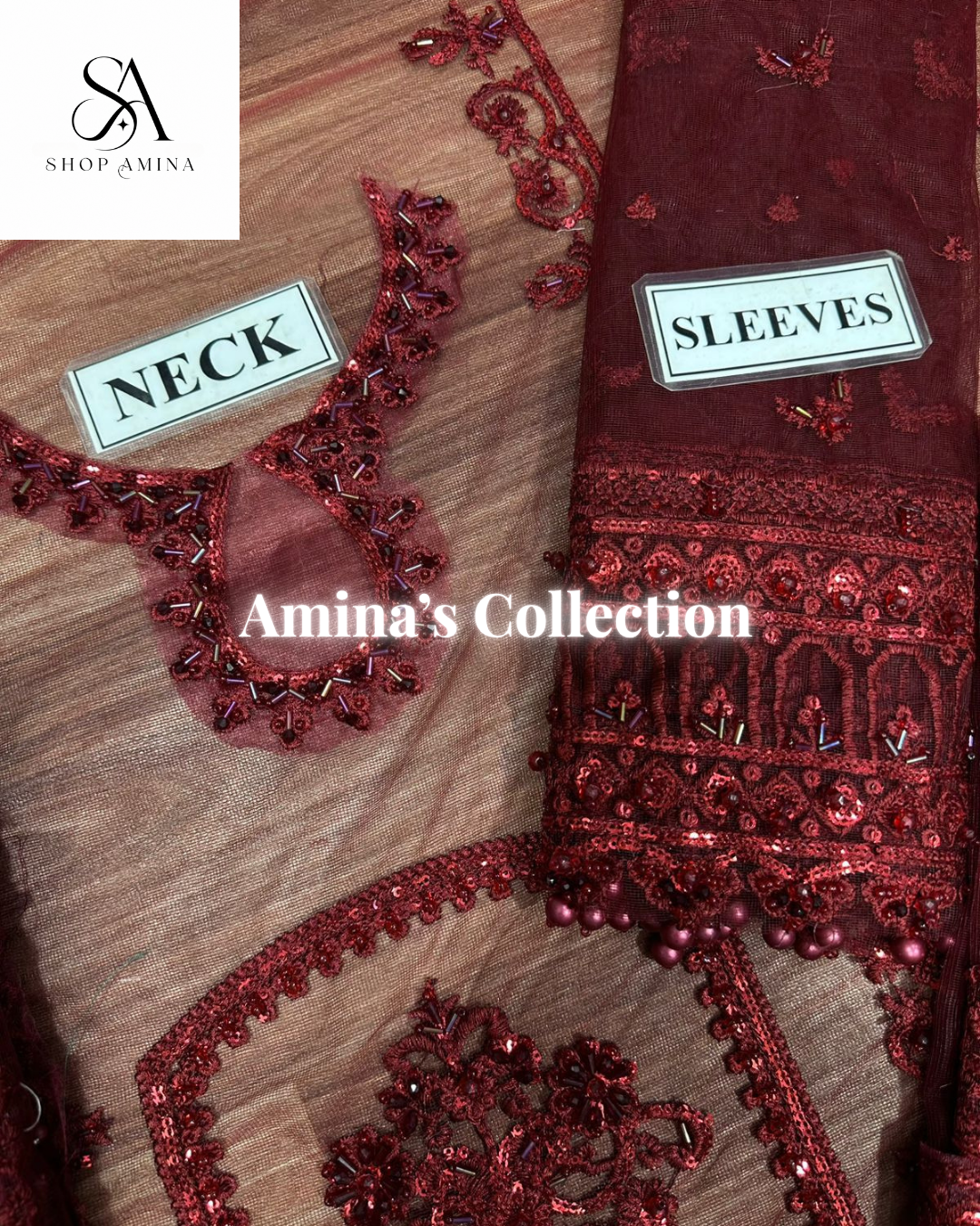 MUSHQ Wedding Edition Heavy Embroidered Net Suit!Amina's collection