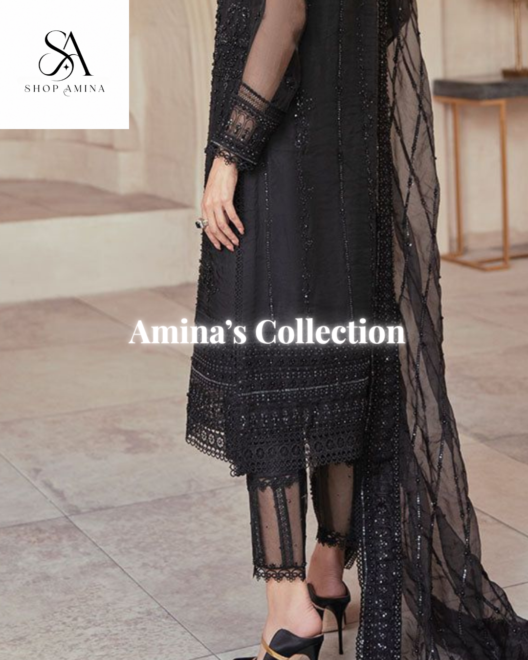 MUSHQ Wedding Edition Heavy Embroidered Net Suit!Amina's collection