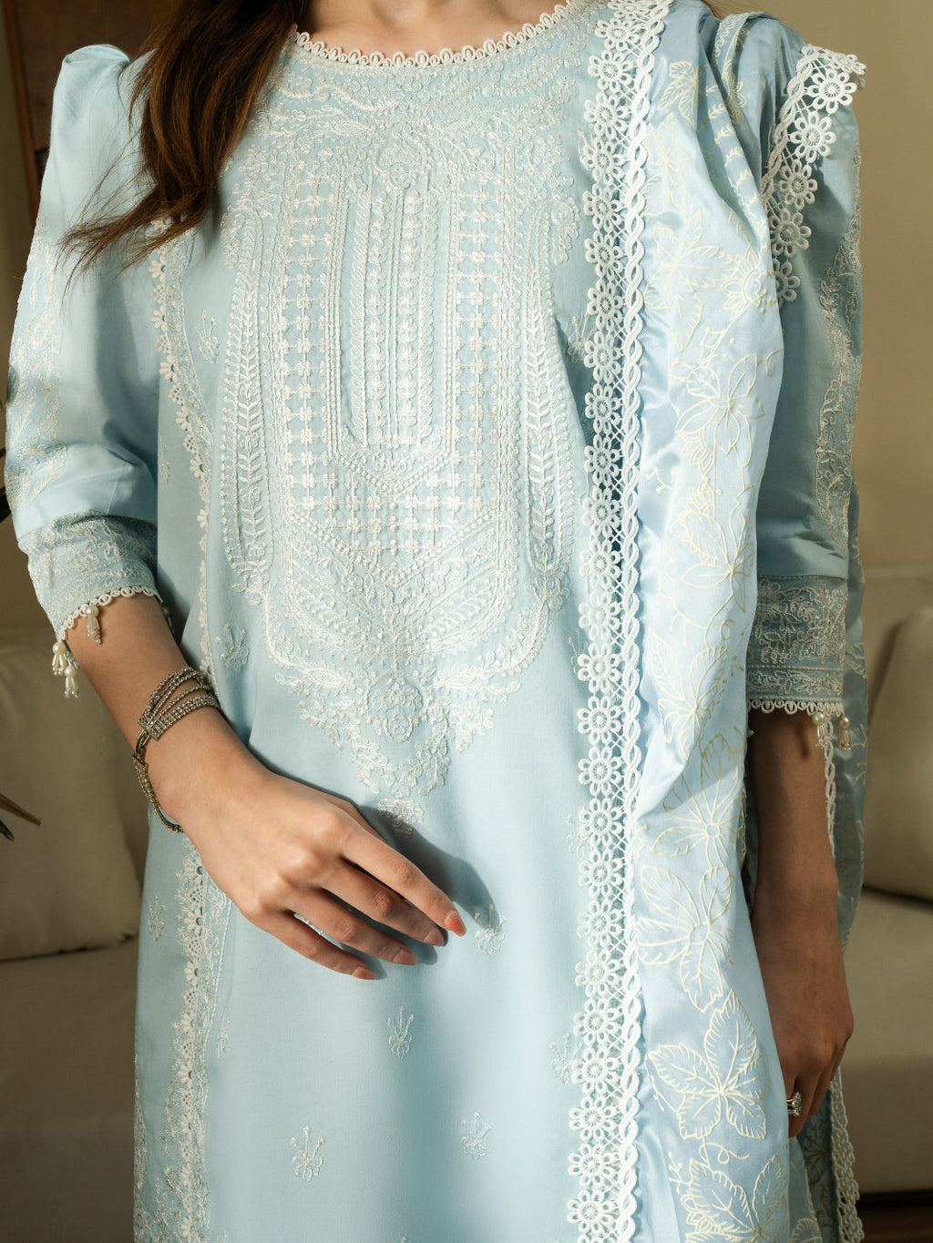 Amina's Collection Faiza Saqlain Luxury Embroidered Lawn Suit