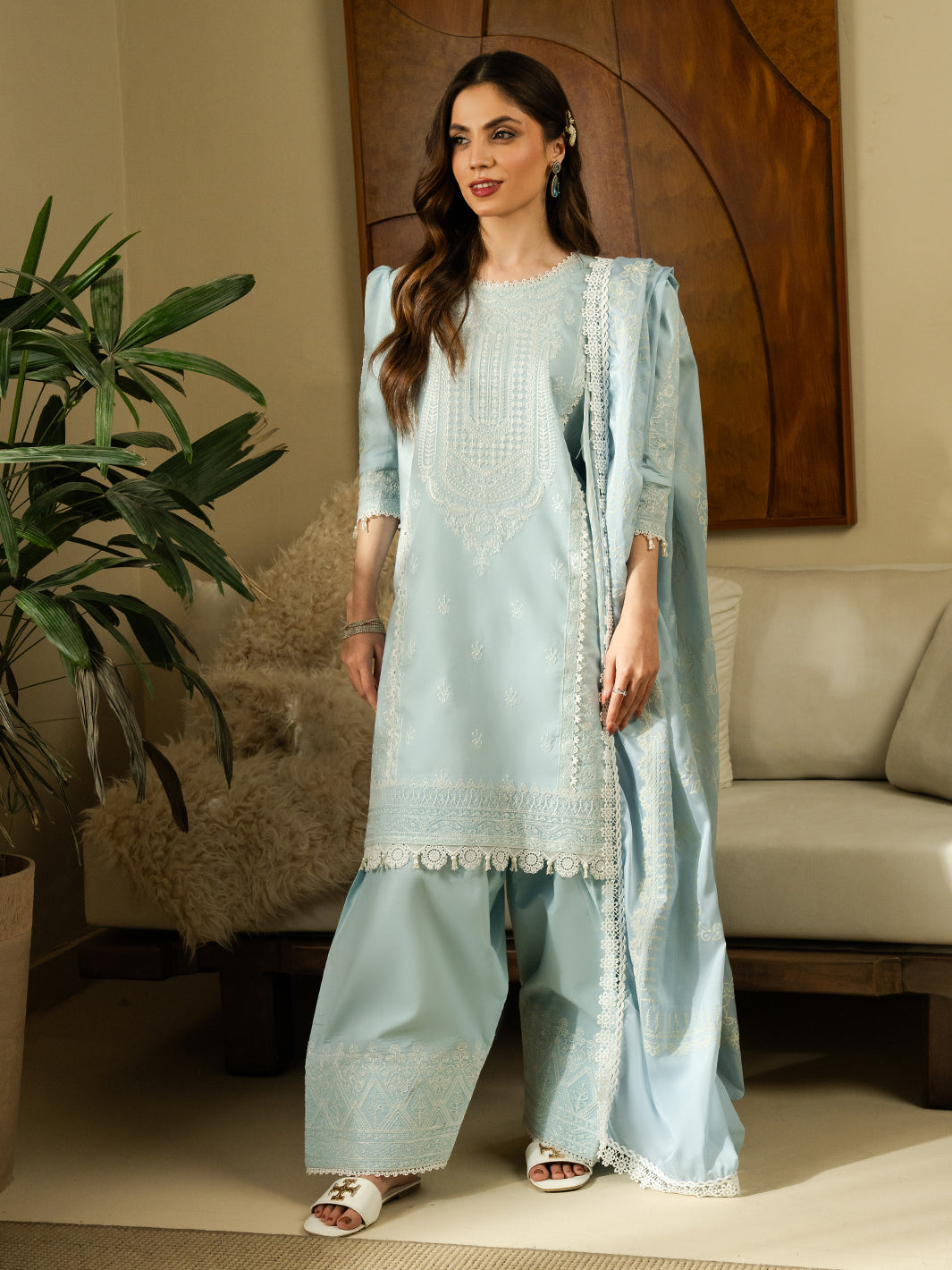 Amina's Collection Faiza Saqlain Luxury Embroidered Lawn Suit