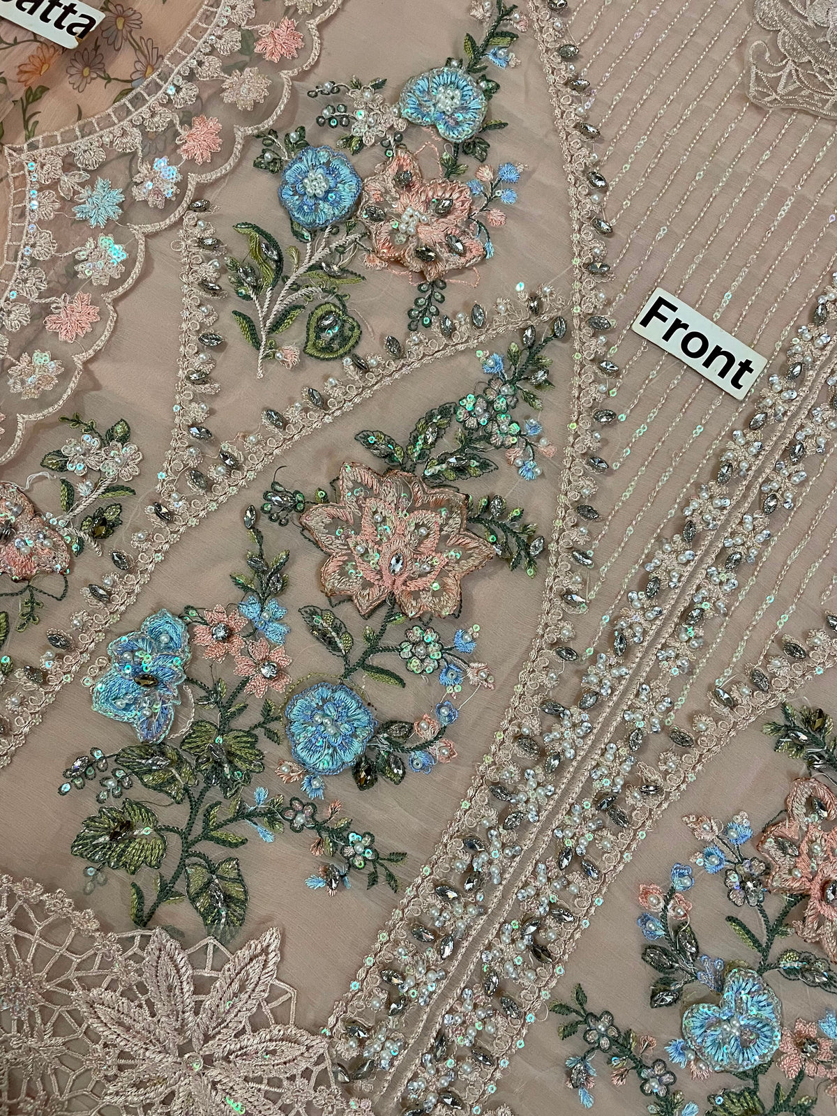 Ahmozi Maria B Chiffon Embroidered!Amina's collection