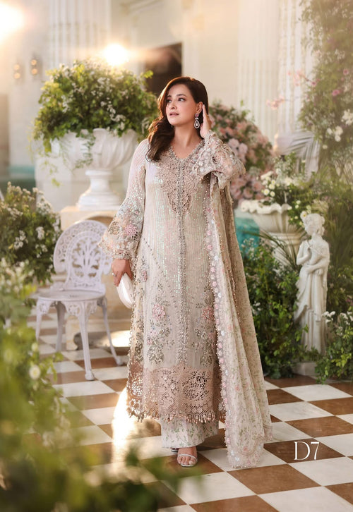 Ahmozi Maria B Chiffon Embroidered!Amina's collection