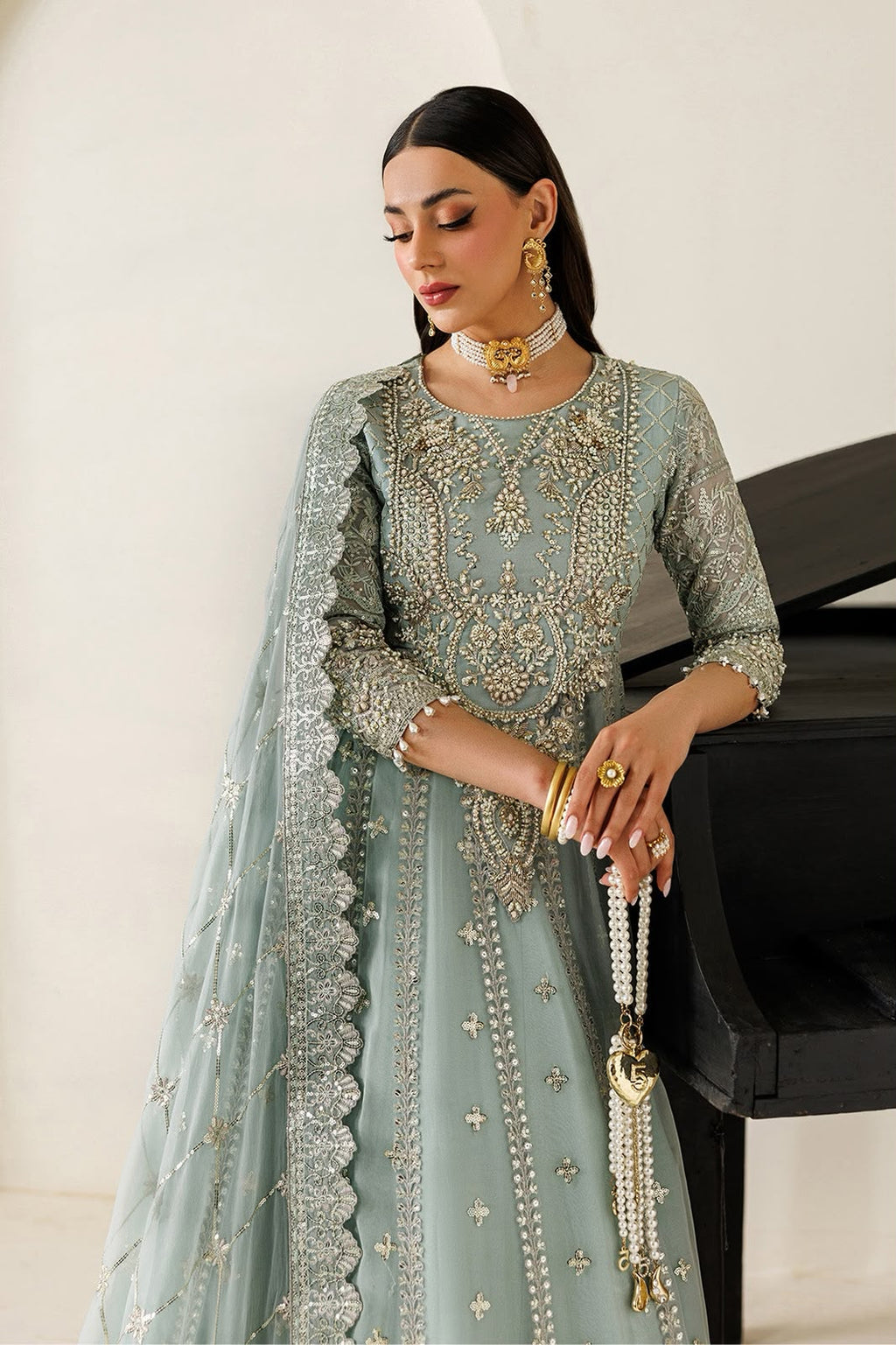 Alizeh Wedding Edition 2026 Heavy Embroidered Chiffon Suit!Amina's colleciton
