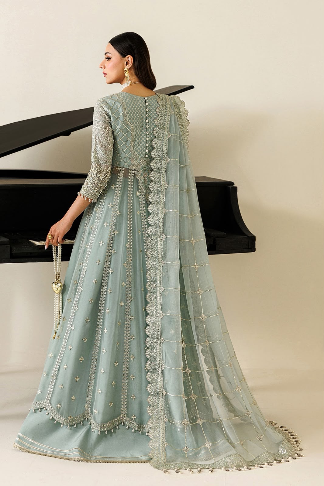 Alizeh Wedding Edition 2026 Heavy Embroidered Chiffon Suit!Amina's colleciton