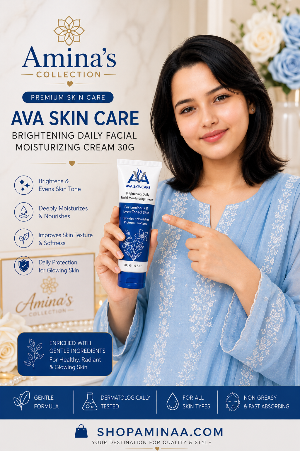 AVA Skin Care Brightening Facial Cream 30g