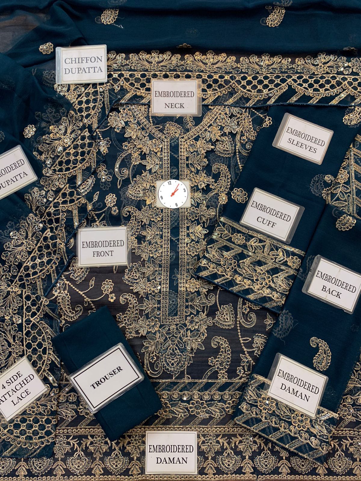 AsimJofa Luxury Embroidered Suit 3-Piece | Amina’s Collection