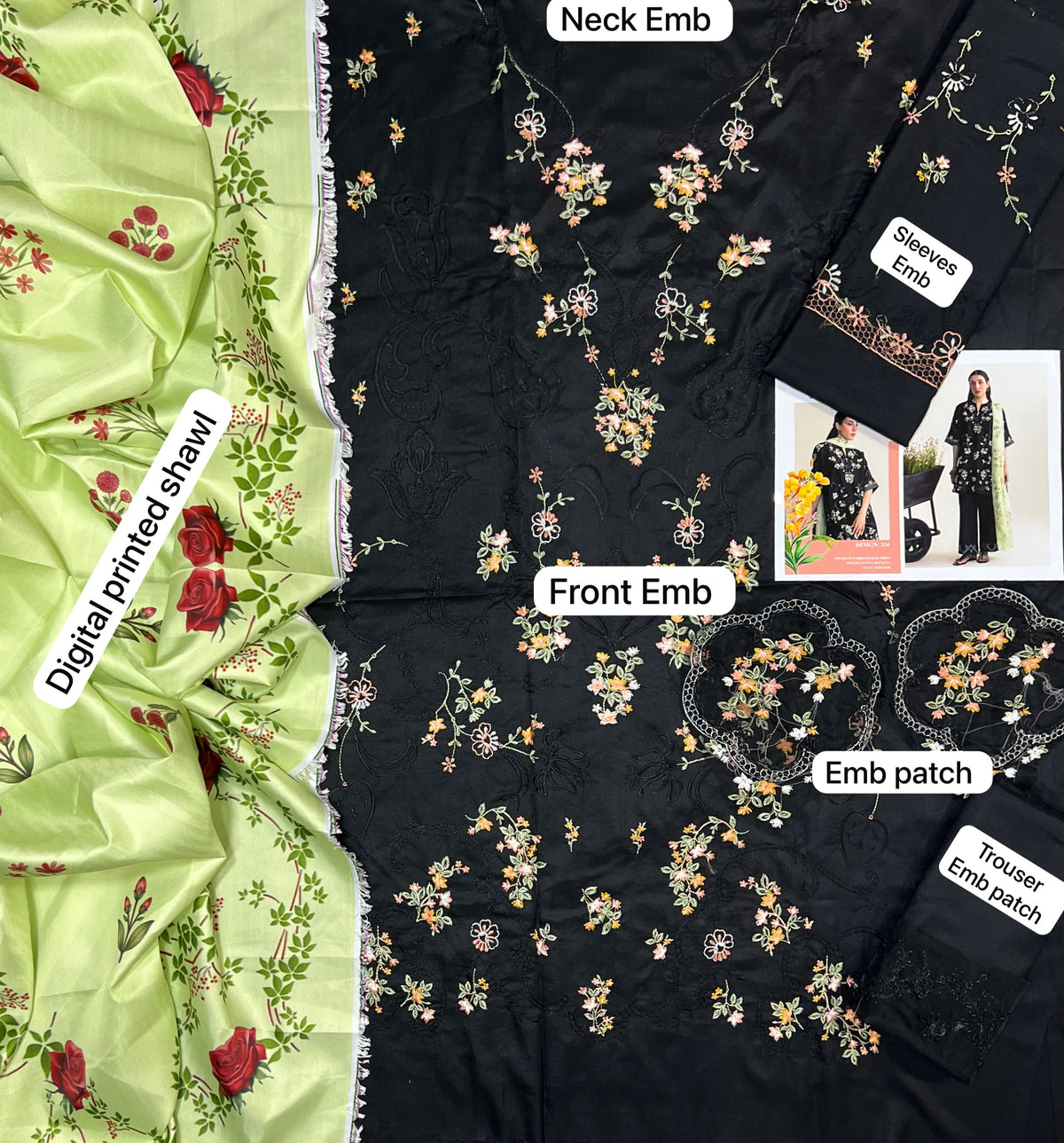 Coco by Zarashahjan Dhanak Suit | Amina’s Collection