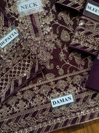 AsimJofa Luxury Embroidered Red Shade | Amina’s Collection