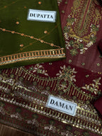 AsimJofa Luxury Embroidered Chiffon 3-Piece | Amina’s Collection