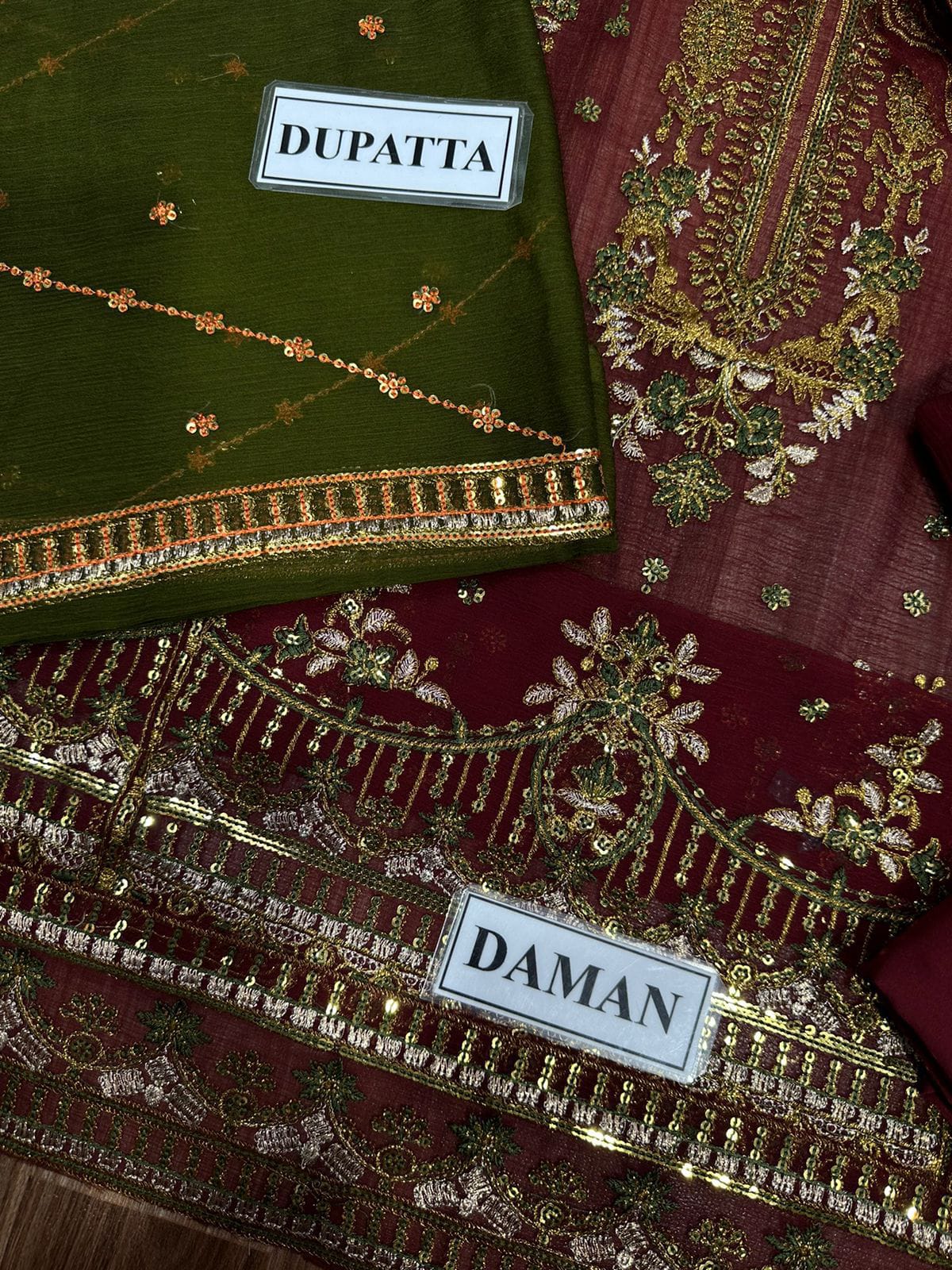 AsimJofa Luxury Embroidered Chiffon 3-Piece | Amina’s Collection