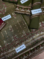 AsimJofa Luxury Embroidered Chiffon 3-Piece | Amina’s Collection