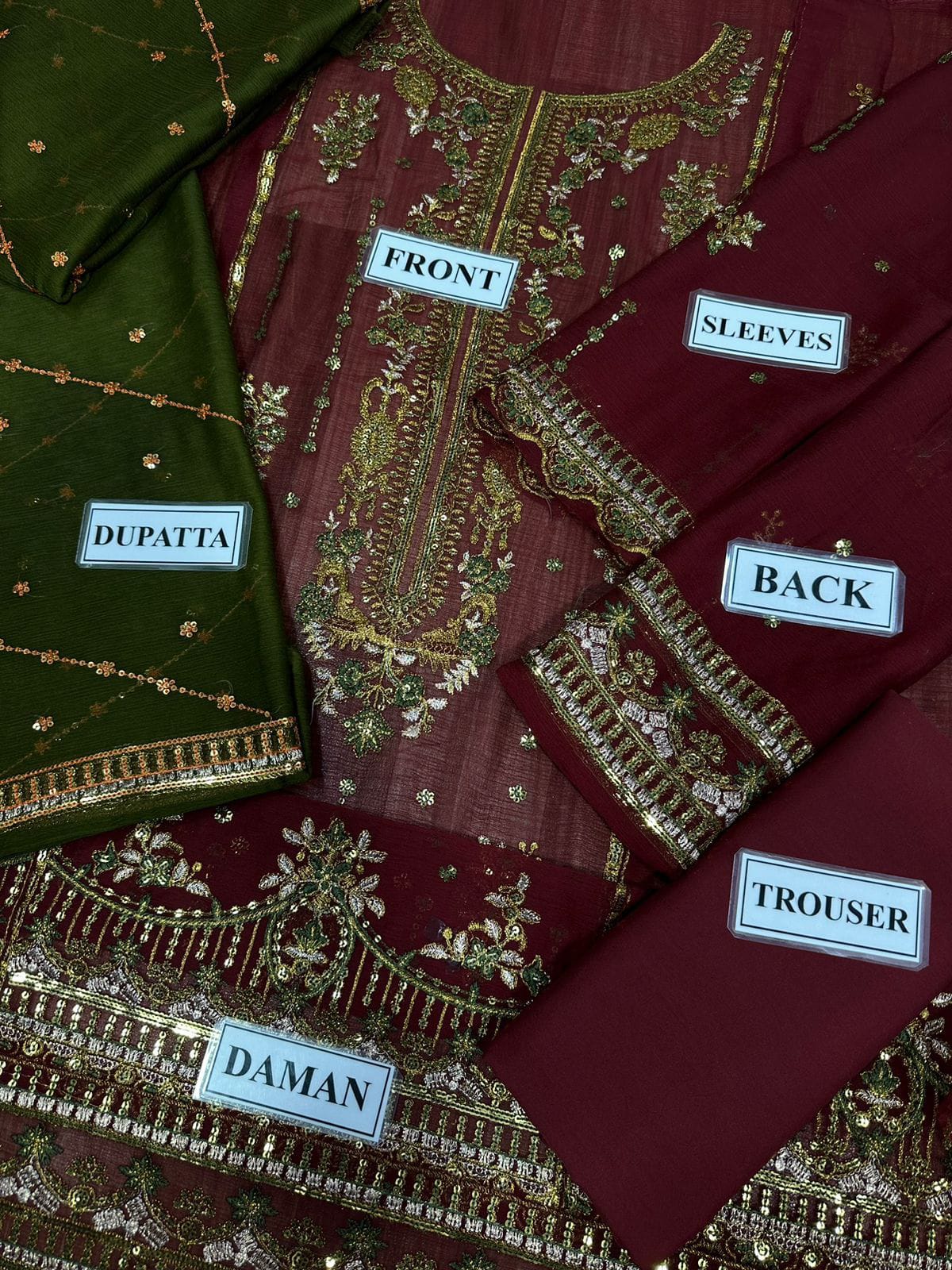 AsimJofa Luxury Embroidered Chiffon 3-Piece | Amina’s Collection