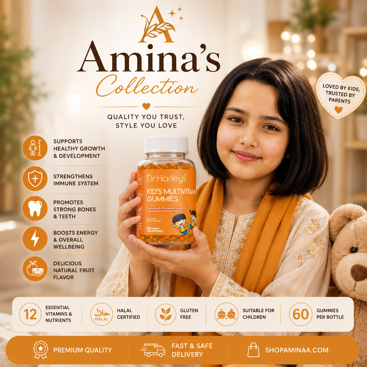 Dr. Harleys Kids Multivitamin Gummies Growth Immune Support