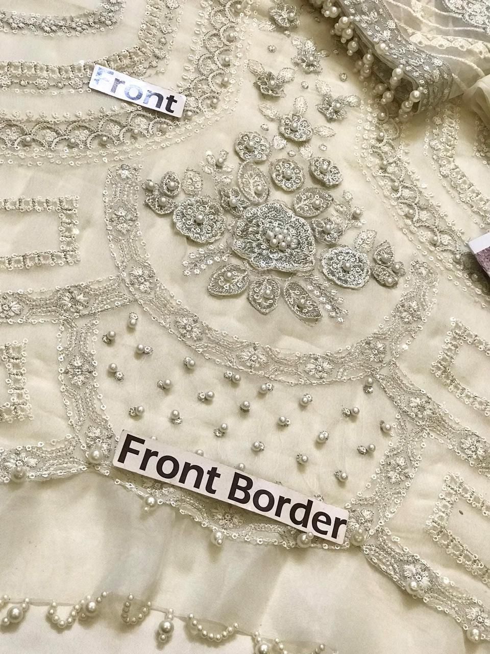 MARAI.B Luxury Embroidered Chiffon Suit | Amina's Collection