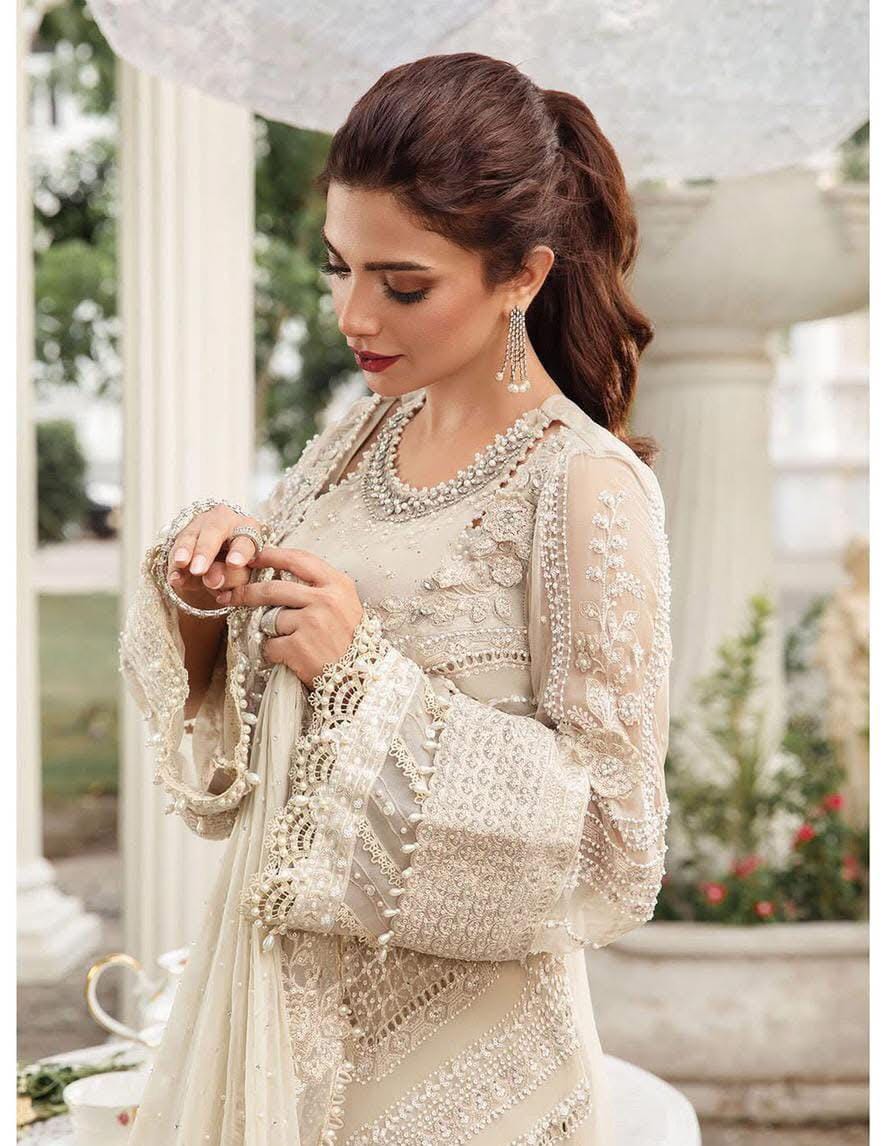 MARAI.B Luxury Embroidered Chiffon Suit | Amina's Collection