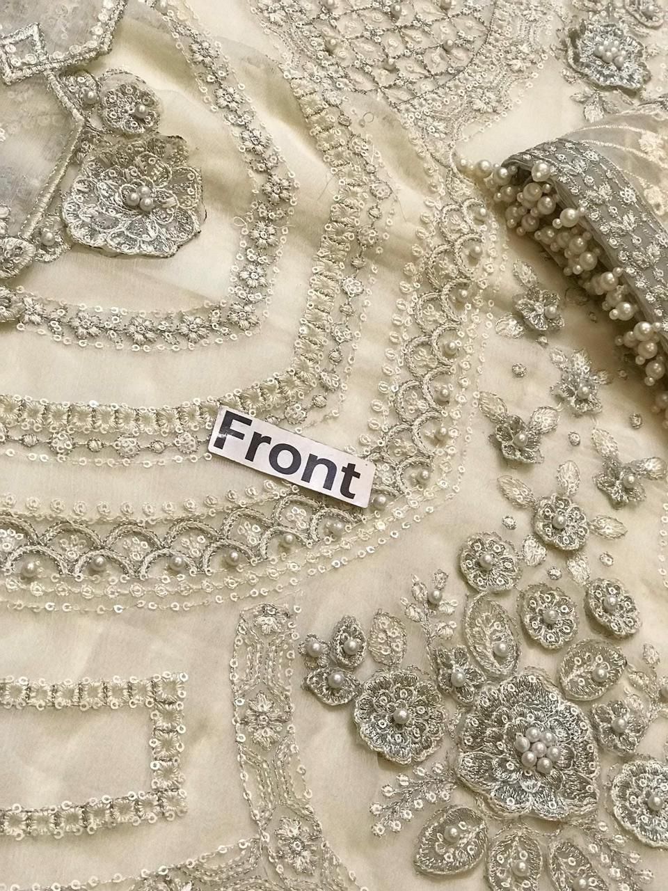 MARAI.B Luxury Embroidered Chiffon Suit | Amina's Collection
