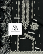 ANEELS Embroidered Dhanak Suit with Shawl!Amina's collection