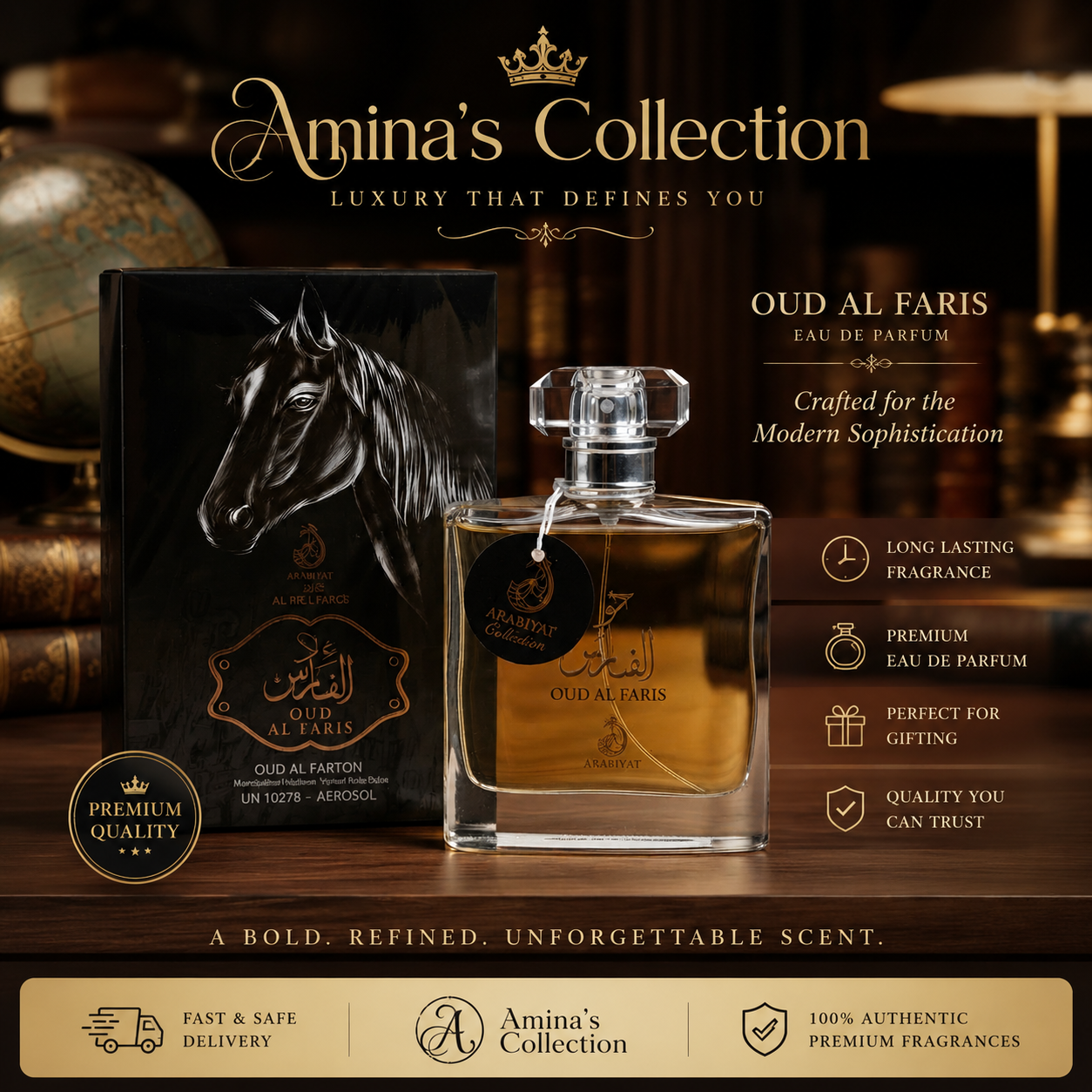 Arabiyat Oud Al Faris Premium Eau De Parfum 100ml