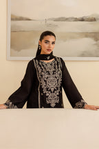Bareeze Luxury Embroidered Dhanak Suit With Printed Shawl | Amina’s Collection
