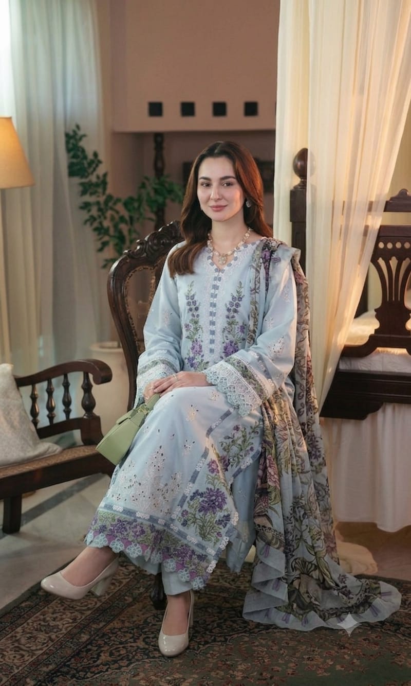 JADE Luxury Embroidered Lawn Suit | Amina's Collection