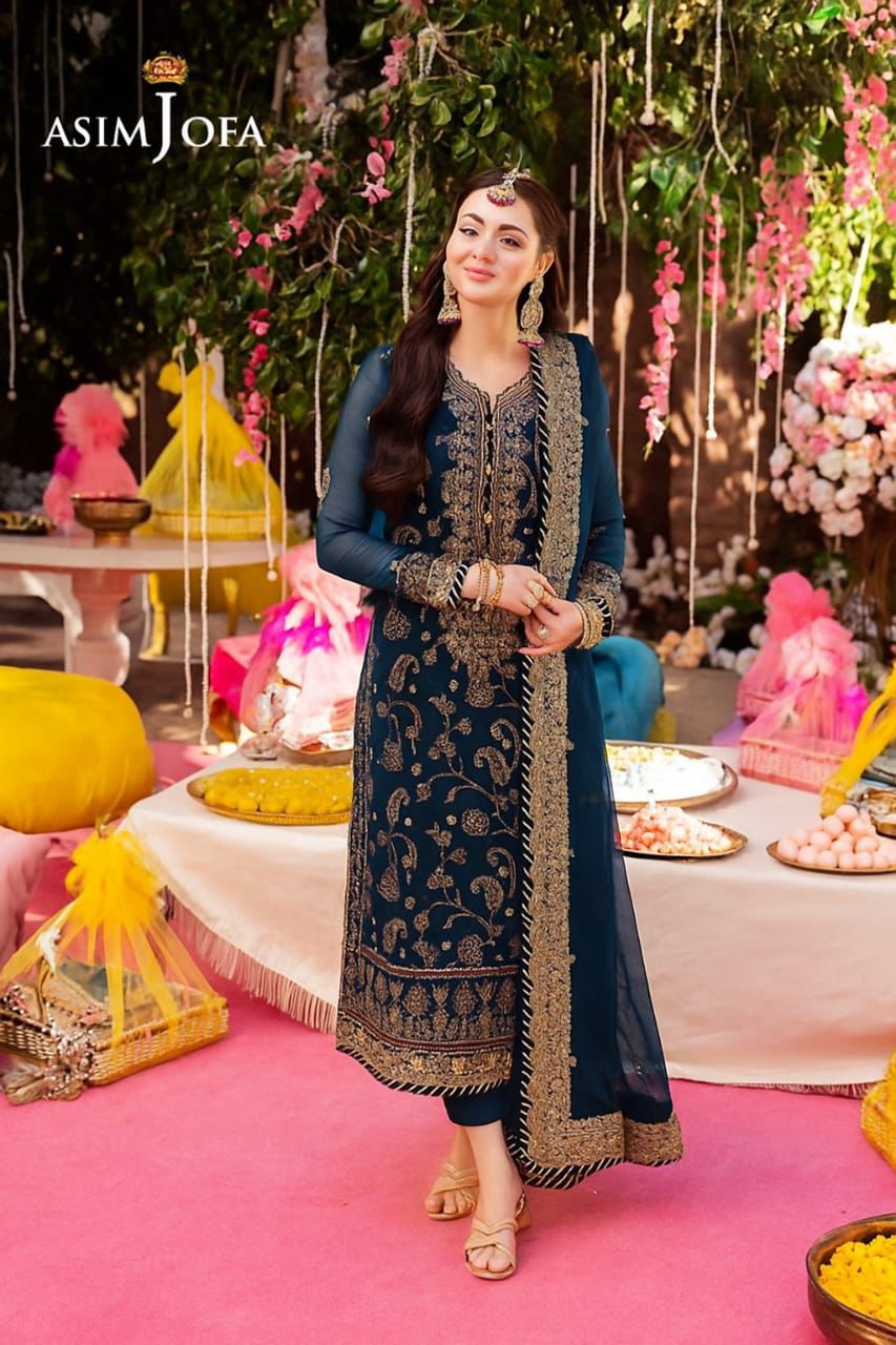 AsimJofa Luxury Embroidered Suit 3-Piece | Amina’s Collection