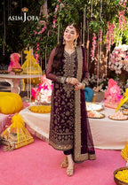 AsimJofa Luxury Embroidered Red Shade | Amina’s Collection