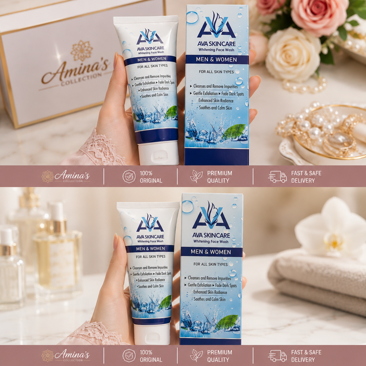 AVA Skin Care Brightening Face Wash Gentle Daily Cleanser 100ml