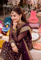 AsimJofa Luxury Embroidered Red Shade | Amina’s Collection