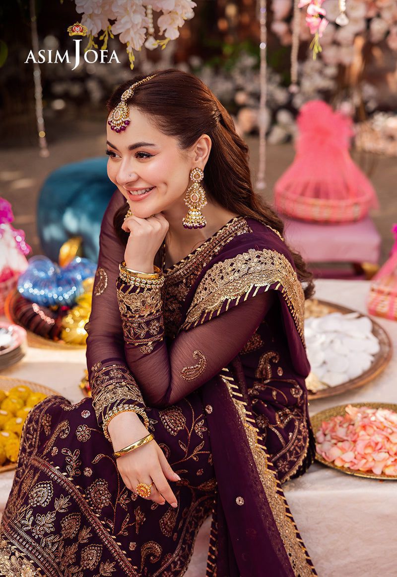 AsimJofa Luxury Embroidered Red Shade | Amina’s Collection