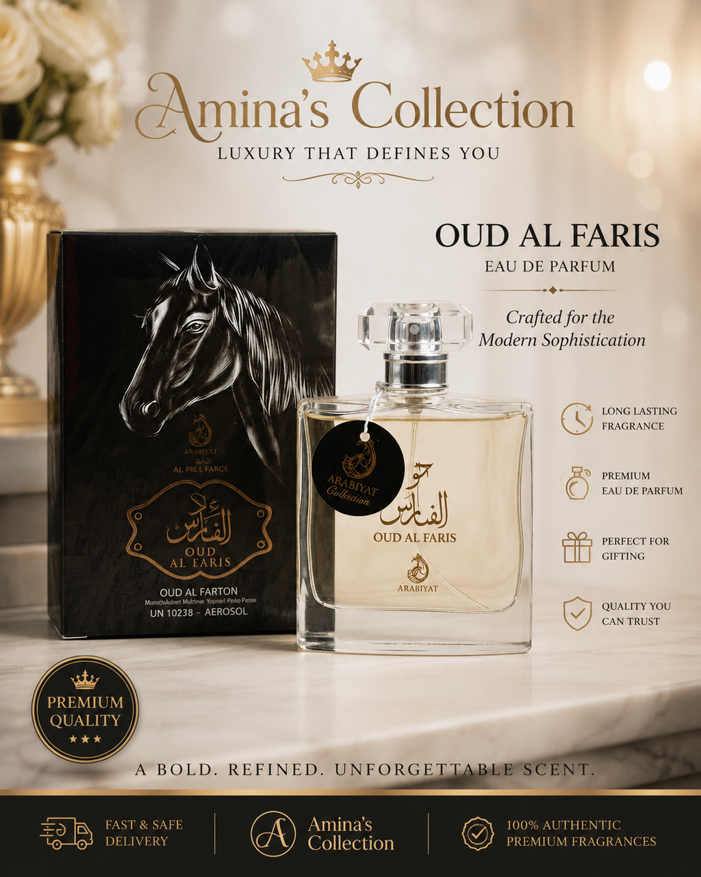 Arabiyat Oud Al Faris Premium Eau De Parfum 100ml
